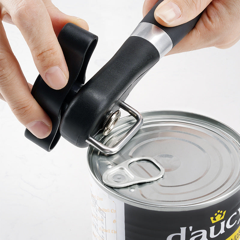 2pc Multifunctional Safe-Cut Can Opener - Smooth Edge, Ergonomic Handle(black) Tristar Online