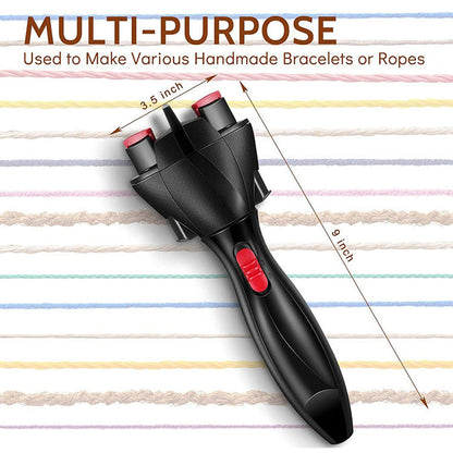 Automatic Hair Braiding Tool - Bi-Directional Rotation, Quick Twist Styling for Braids & Handmade Bracelets(black) Tristar Online