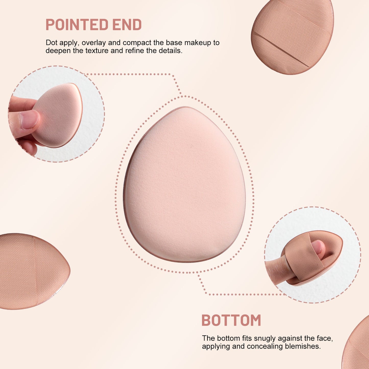 All-in-One Portable Makeup Brush Kit with LED Mirror Travel Case, Sponges & Applicators(pink) Tristar Online