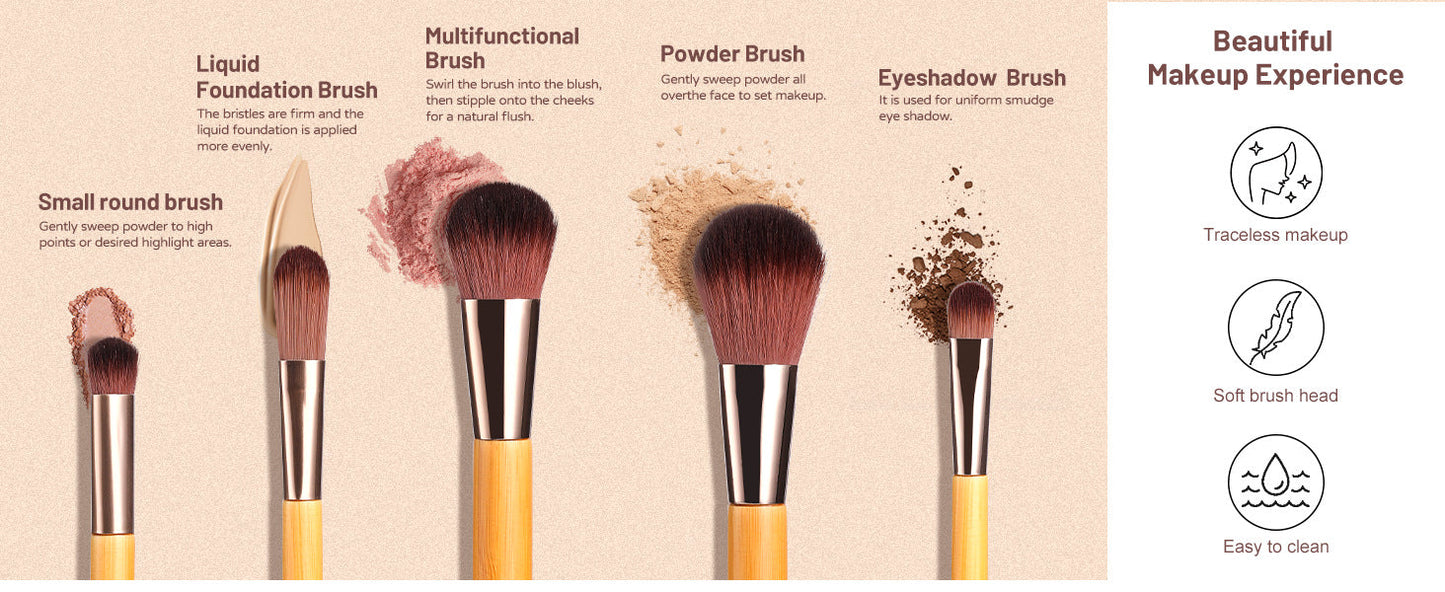 All-in-One Portable Makeup Brush Kit with LED Mirror Travel Case, Sponges & Applicators(pink) Tristar Online