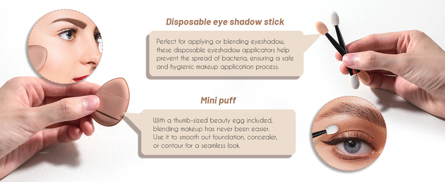 All-in-One Portable Makeup Brush Kit with LED Mirror Travel Case, Sponges & Applicators(pink) Tristar Online