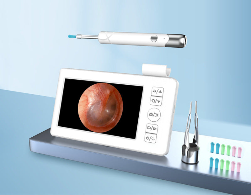All-in-One Wireless Visual Ear Cleaner Kit with 4.3" IPS Display Screen(white) Tristar Online