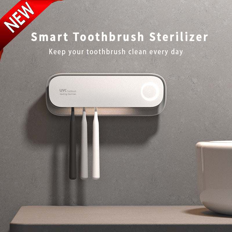 Smart UVC Toothbrush Sterilizer & Holder with Heat Drying, Radar Sensor Night Light(white) Tristar Online
