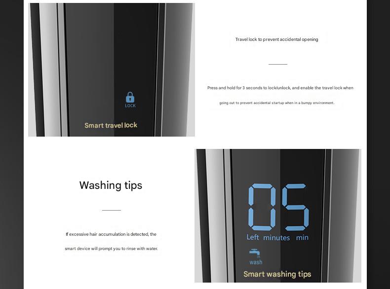 All-in-One Professional Men's Grooming Kit - IPX7 Waterproof Hair Clipper & Beard Trimmer with LED Display(Grey) Tristar Online