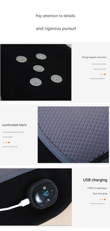 Rechargeable Heated Knee Massager Brace with Vibration & Adjustable Straps(Black) Tristar Online