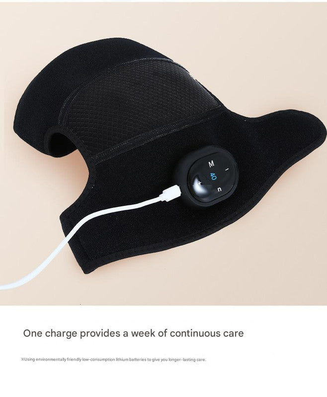 Rechargeable Heated Knee Massager Brace with Vibration & Adjustable Straps(Black) Tristar Online