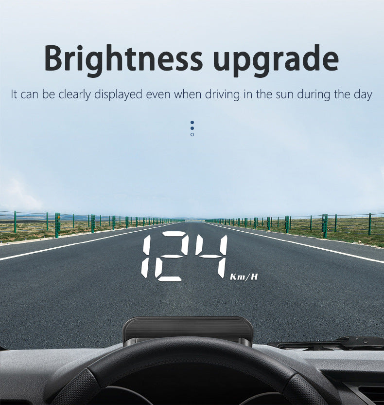 Compact OBD2 Car Head-Up Display (HUD) - Digital Speedometer with 5 Alarm Functions & Adaptive Brightness(black) Tristar Online