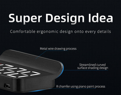 Compact OBD2 Car Head-Up Display (HUD) - Digital Speedometer with 5 Alarm Functions & Adaptive Brightness(black) Tristar Online