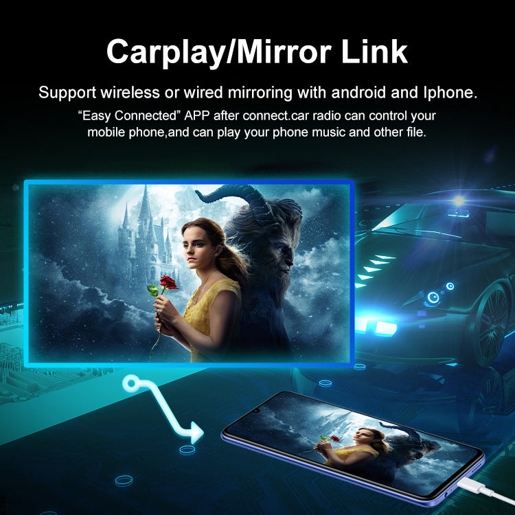 Universal 9-Inch Android Car Stereo GPS Navigator - QLED HD Touchscreen, 2GB RAM 32GB ROM, WiFi, Bluetooth 5.4, CarPlay & Mirror Link(black 9 inches) Tristar Online