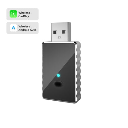 Mini 2-in-1 Wireless CarPlay & Android Auto Adapter - 5GHz WiFi 6, Bluetooth 5.4, Plug & Play Dongle(black) Tristar Online