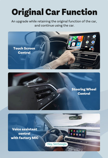 Mini 2-in-1 Wireless CarPlay & Android Auto Adapter - 5GHz WiFi 6, Bluetooth 5.4, Plug & Play Dongle(black) Tristar Online