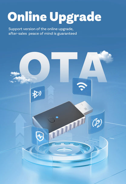 Mini 2-in-1 Wireless CarPlay & Android Auto Adapter - 5GHz WiFi 6, Bluetooth 5.4, Plug & Play Dongle(black) Tristar Online