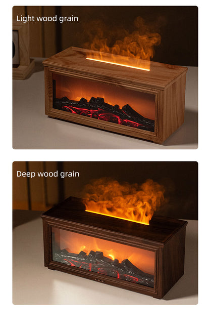 Fireplace Flame Effect Aroma Diffuser & Humidifier with 7-Colour Light, Timer & Remote Control(White) Tristar Online
