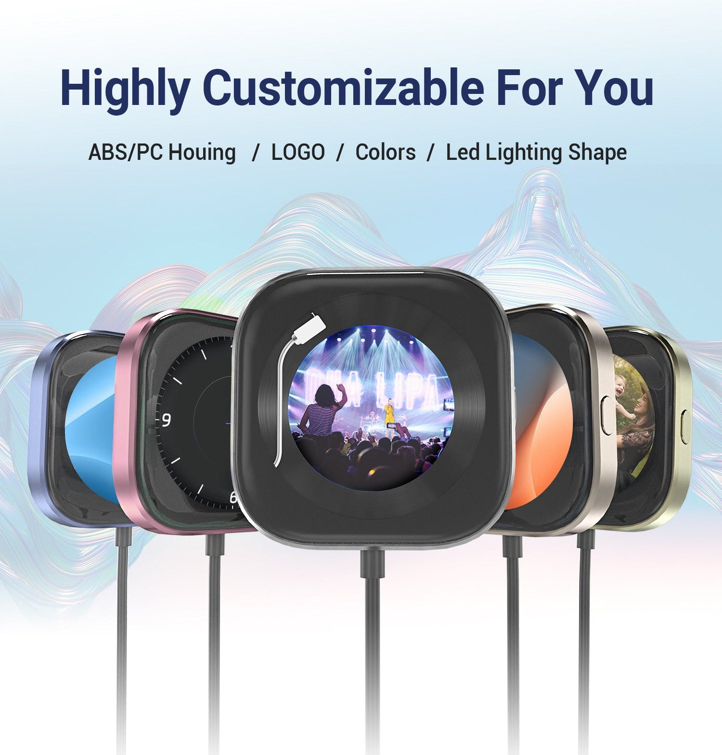 Wireless CarPlay Adapter with 1.6" Multi-Functional Screen, Car Diffuser & 360 Vent Clip(silver) Tristar Online