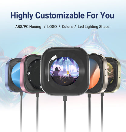 Wireless CarPlay Adapter with 1.6" Multi-Functional Screen, Car Diffuser & 360 Vent Clip(silver) Tristar Online