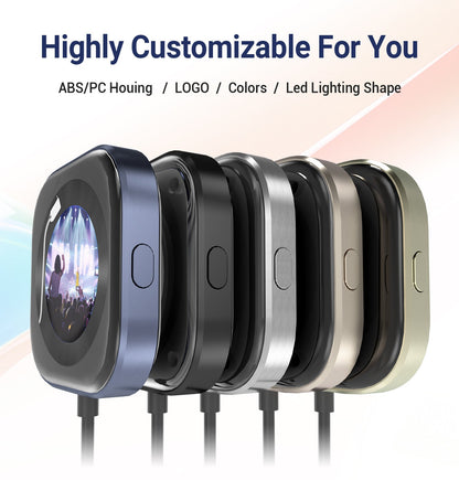 Wireless CarPlay Adapter with 1.6" Multi-Functional Screen, Car Diffuser & 360 Vent Clip(silver) Tristar Online