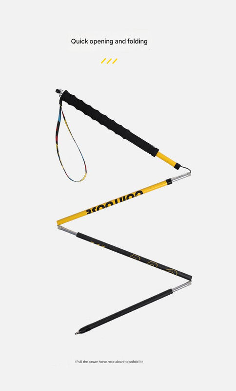 Ultralight Carbon Fiber Foldable Trail Running & Hiking Pole(yellow  Recommended height range 165-175cm) Tristar Online