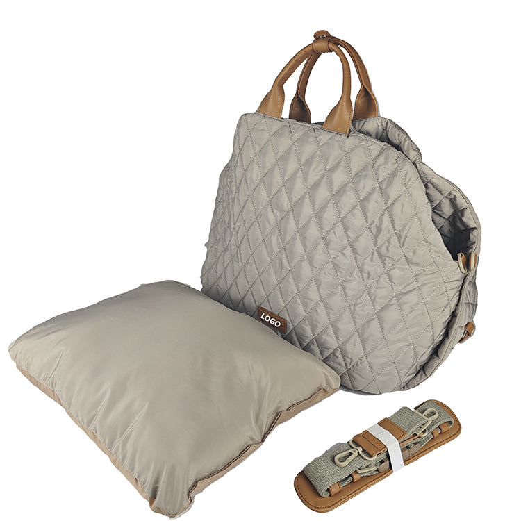 Luxury Quilted 2-in-1 Pet Travel Carrier & Car Booster Seat for Small Dogs(beige) Tristar Online