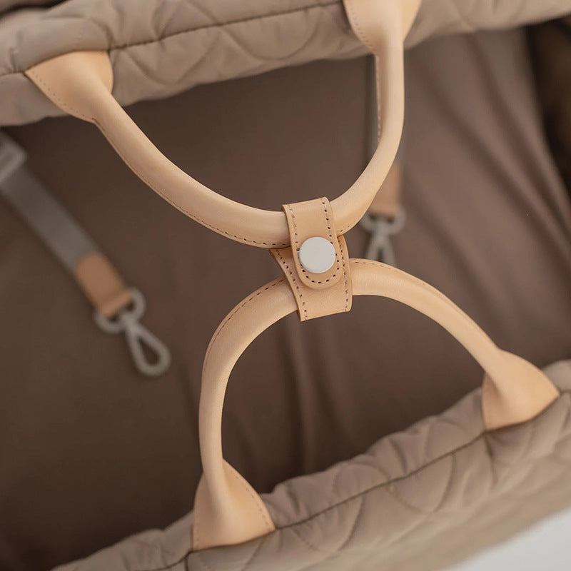 Luxury Quilted 2-in-1 Pet Travel Carrier & Car Booster Seat for Small Dogs(Blue-gray) Tristar Online