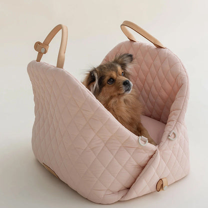 Luxury Quilted 2-in-1 Pet Travel Carrier & Car Booster Seat for Small Dogs(Pink) Tristar Online