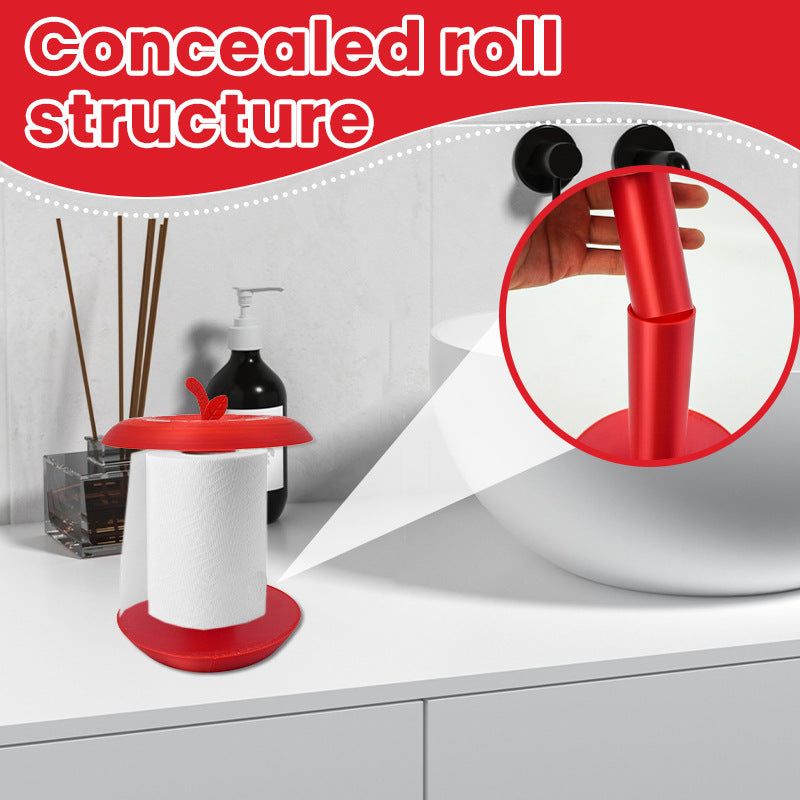 Apple-Shaped Adjustable Tissue Roll Holder - Fun & Practical Desktop Paper Towel Stand(red) Tristar Online