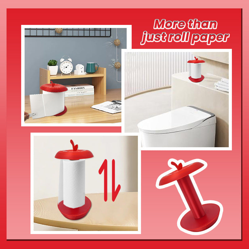 Apple-Shaped Adjustable Tissue Roll Holder - Fun & Practical Desktop Paper Towel Stand(red) Tristar Online