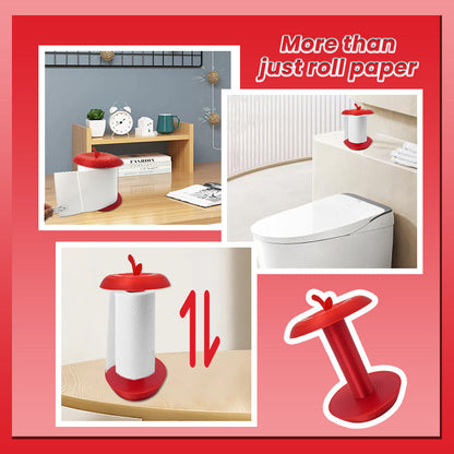 Apple-Shaped Adjustable Tissue Roll Holder - Fun & Practical Desktop Paper Towel Stand(red) Tristar Online