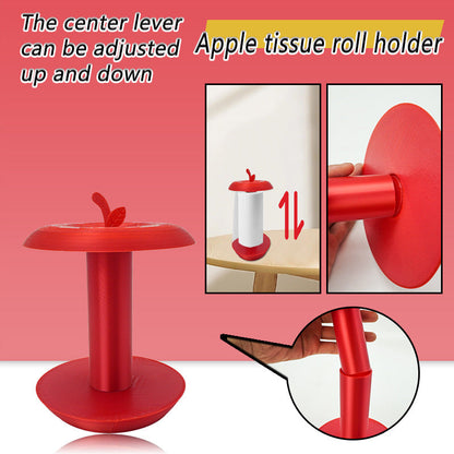 Apple-Shaped Adjustable Tissue Roll Holder - Fun & Practical Desktop Paper Towel Stand(red) Tristar Online