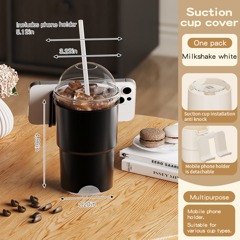 Multi-Purpose Anti-Spill Cup Holder with Suction Base & Detachable Phone Stand(black) Tristar Online