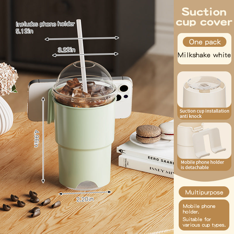 Multi-Purpose Anti-Spill Cup Holder with Suction Base & Detachable Phone Stand(green) Tristar Online