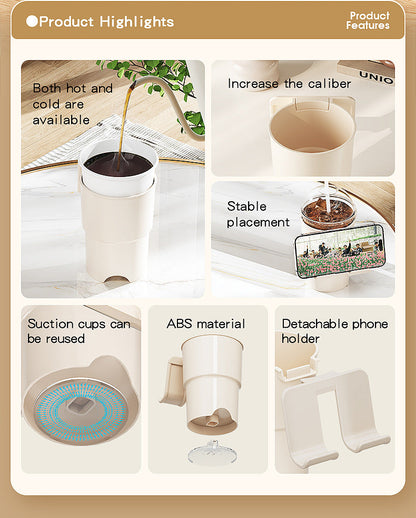 Multi-Purpose Anti-Spill Cup Holder with Suction Base & Detachable Phone Stand(green) Tristar Online