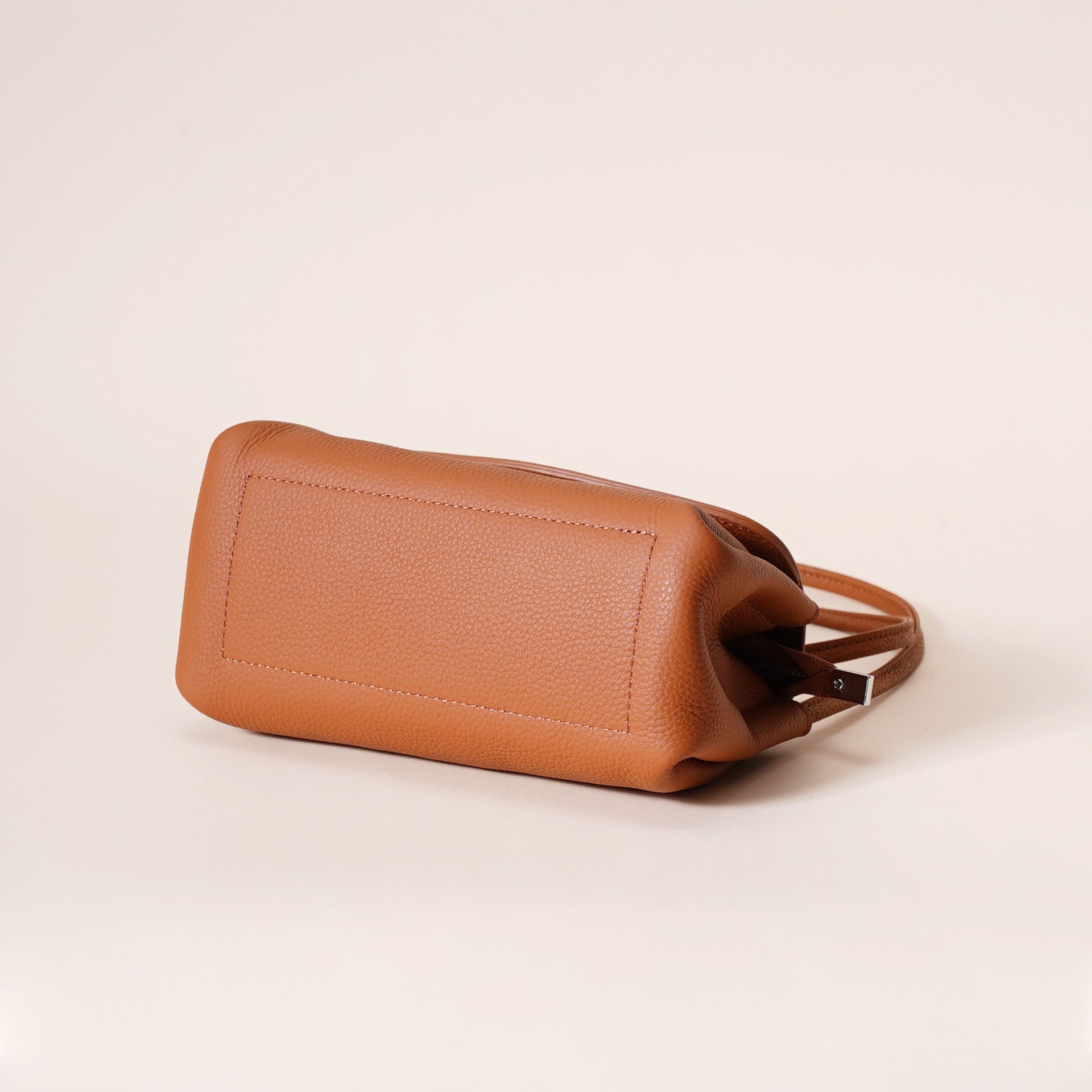 Genuine Leather Flap Crossbody Bag with Elephant Charm - Compact & Stylish Shoulder Purse(White) Tristar Online