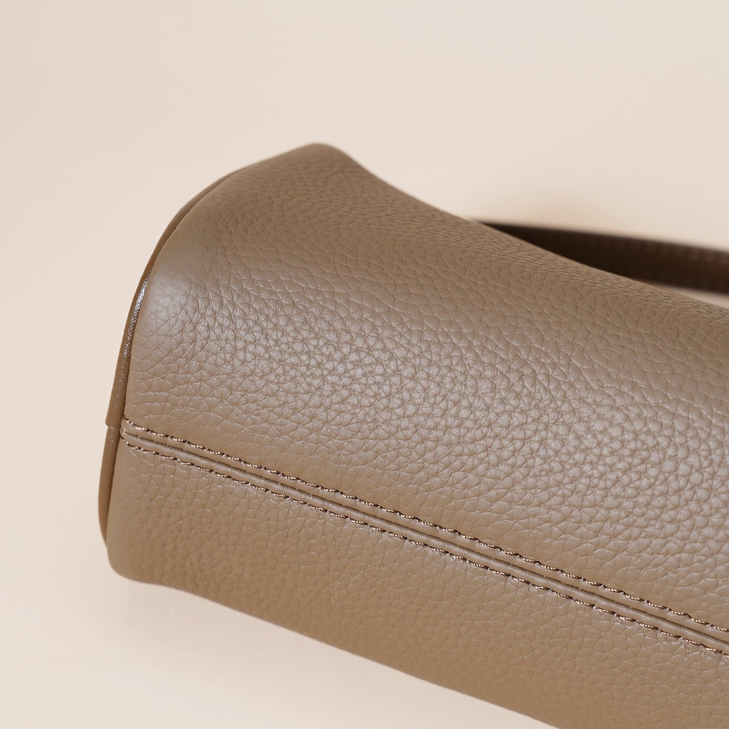 Genuine Leather Boston Bag - Mini Barrel Crossbody & Top Handle Purse(grey) Tristar Online