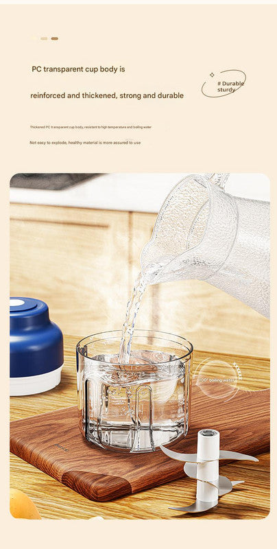 Powerful Mini Electric Food Chopper - USB Rechargeable Cordless Garlic & Meat Mincer(green 250ml + 4-blade knife) Tristar Online