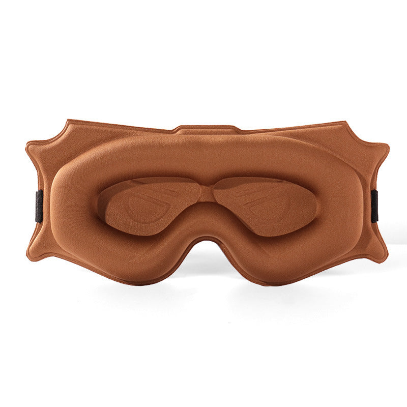 3pc 6D Contoured Zero-Pressure Sleep Mask - 360 Light Blocking Eye Mask with Adjustable Strap(Camel) Tristar Online