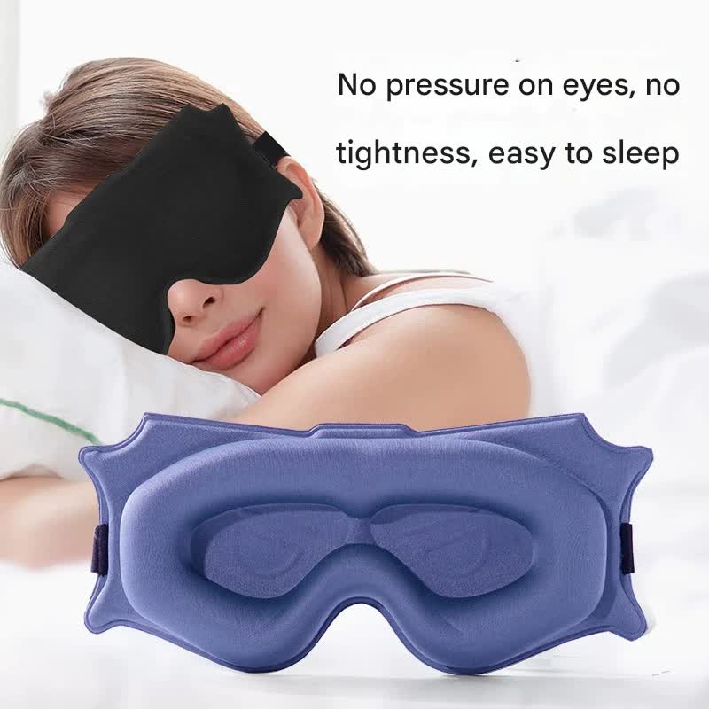 3pc 6D Contoured Zero-Pressure Sleep Mask - 360 Light Blocking Eye Mask with Adjustable Strap(Dura) Tristar Online