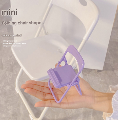 Color Mixing Adorable Mini Folding Chair Phone Stand - 4 Pack Cute Desktop Holder for Hands-Free Viewing Tristar Online