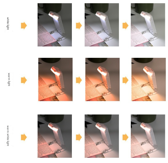 2 Pcs Pink USB Rechargeable Clip-on LED Book Light - 3 Color Modes & Dimmable Brightness for Eye-Caring Reading Tristar Online