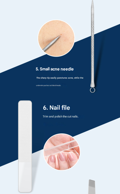 White Mini Suitcase Manicure Set - 8-Piece Portable Grooming & Nail Care Travel Kit Tristar Online