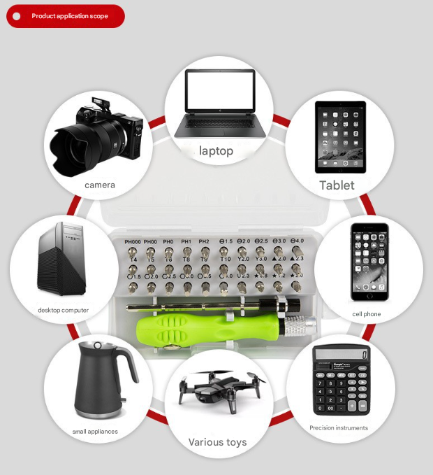 Green 32-in-1 Precision Screwdriver Set - Magnetic Repair Tool Kit for Electronics, Phone & PC Tristar Online