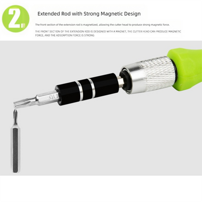 Green 32-in-1 Precision Screwdriver Set - Magnetic Repair Tool Kit for Electronics, Phone & PC Tristar Online