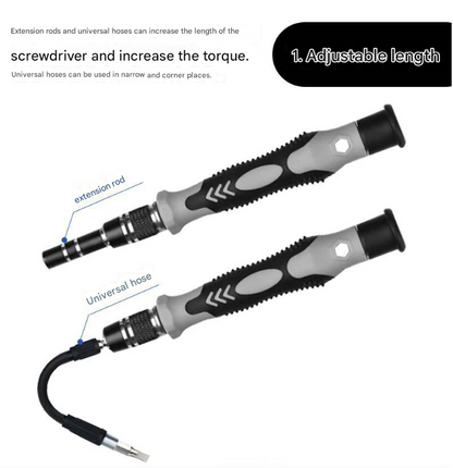 Grey Professional 115-in-1 Precision Screwdriver Set - Magnetic Repair Tool Kit for PC, Laptop, Phone & Electronics Tristar Online