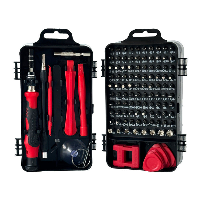 Red and Black Professional 115-in-1 Precision Screwdriver Set - Magnetic Repair Tool Kit for PC, Laptop, Phone & Electronics Tristar Online