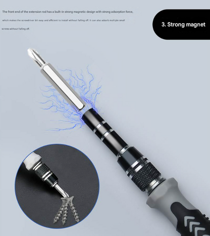 Blue and Black Professional 115-in-1 Precision Screwdriver Set - Magnetic Repair Tool Kit for PC, Laptop, Phone & Electronics Tristar Online