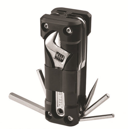 Black Versatile 16-in-1 Bike & Motorcycle Multi-Tool - Portable Repair Kit with Adjustable Wrench Tristar Online