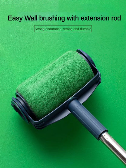 Dark Blue and Grey Pro Refillable Paint Roller Set with Extension Pole - No-Drip Easy Fill Wall Painting Tool Kit Tristar Online