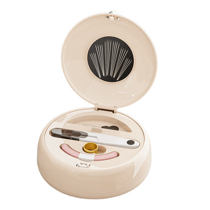 Beige Modern Compact Sewing Kit Organizer - All-in-One with Magnetic Needle Case Tristar Online