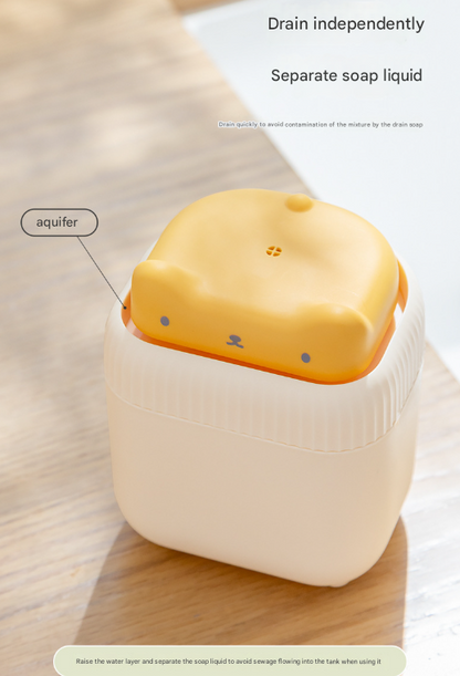 2 Pcs ( Green + Yellow ) Cute Cat Press-to-Dispense Soap Pump & Sponge Caddy for Kitchen Sink Tristar Online