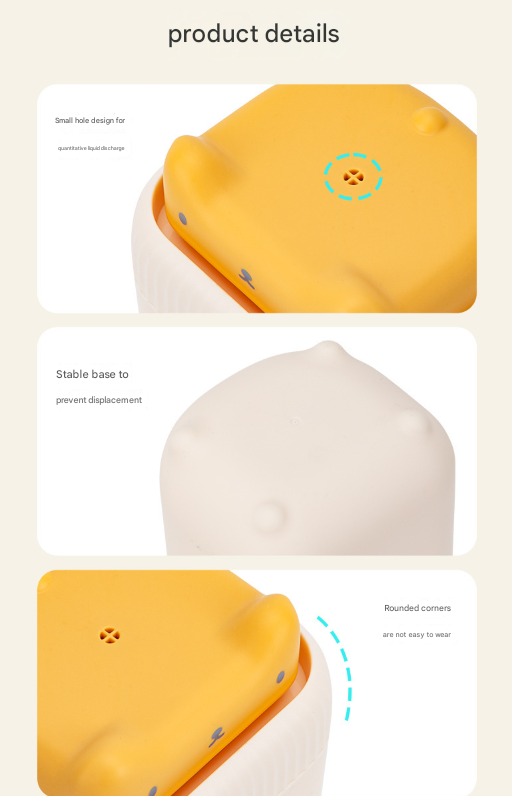 2 Pcs ( Green + Yellow ) Cute Cat Press-to-Dispense Soap Pump & Sponge Caddy for Kitchen Sink Tristar Online