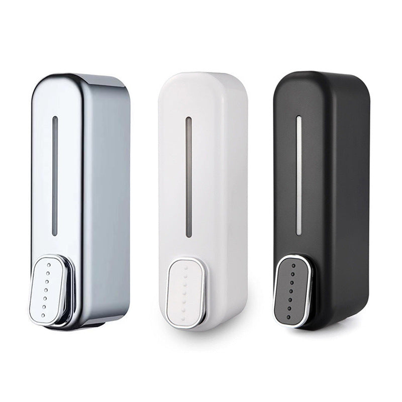 2 Pcs Silver Modern Wall-Mounted Press Soap Dispenser - 300ml Refillable Pump for Bathroom & Kitchen Tristar Online